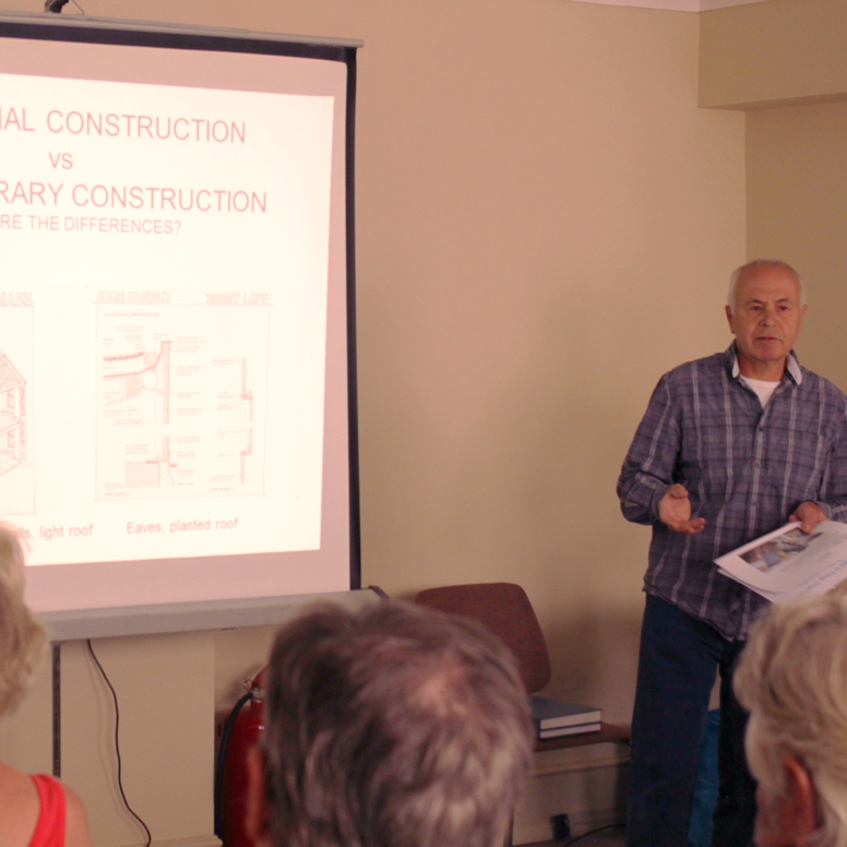 Talk on energy conservation in houses, August 1st 2015